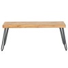 NicBex Modern 43.3" Rectangle Coffee Table with Patterns and Metal Hairpin Legs for Living Room - 3 of 4