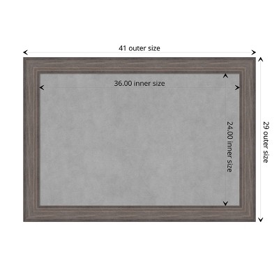 Barnwood Framed Magnetic Board with Steel Surface, 36" x 24"