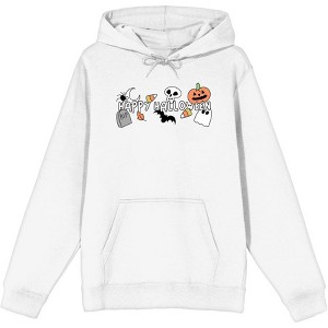 Kids Halloween Cartoon Icons Adult Long Sleeve Hoodie - 1 of 2