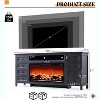 AMERLIFE 70" Farmhouse TV Stand with 37" 7-Color Fireplace for 80" TVs - 2 of 4