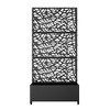 PexFix Outdoor Metal Trellis with Planter Box in Web Pattern - 3 of 4