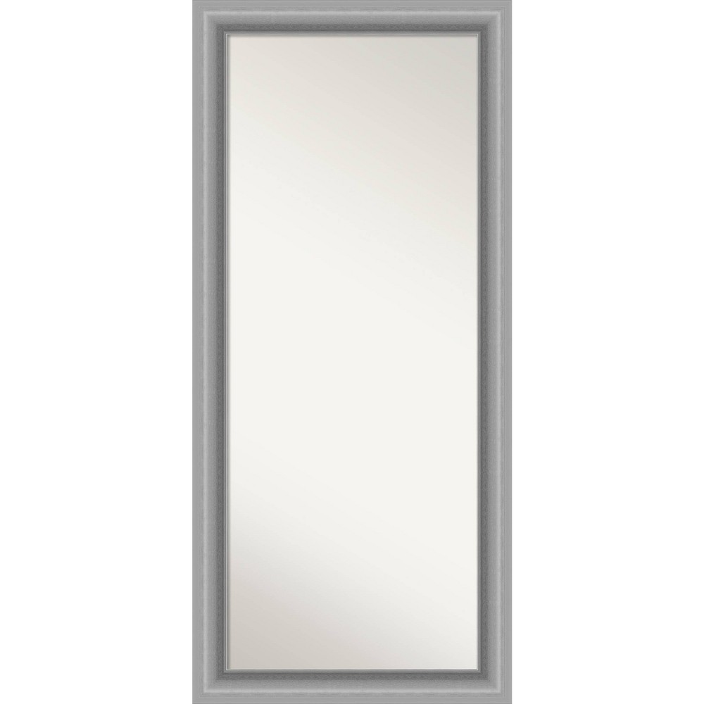 Photos - Wall Mirror 30" x 66" Non-Beveled Peak Polished Nickel Full Length Floor Leaner Mirror