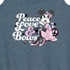 Women's - Disney - Peace Love And Bows Graphic Racerback Tank - 2 of 4