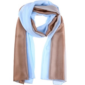 INSPIRE CHIC Women's Gradient Color Satin Colorful Lightweight Soft Scarves 1Pc - 1 of 4