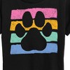 Women's - Instant Message - Negative Space Paw Print Short Sleeve Graphic T-Shirt - 2 of 4
