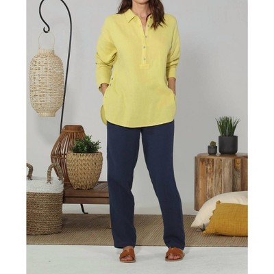 Women's Double Gauze Long Sleeve Shirt - PAPARAZZI