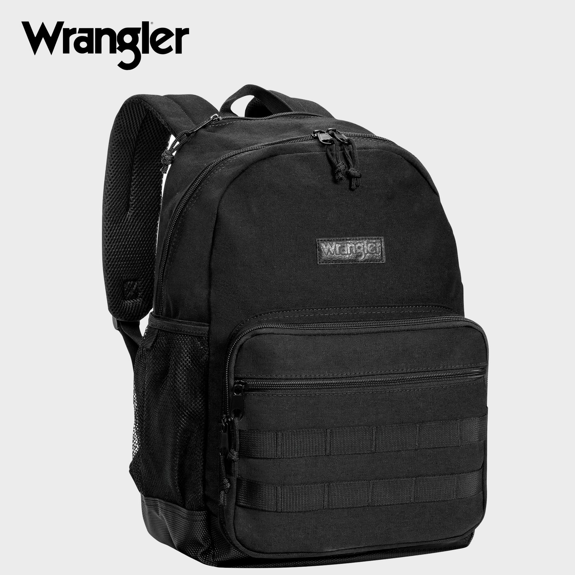 Wrangler 17.5" Water Resistant Backpack for Women Men Girl Boy, Casual Travel Work Daypack, Fits 15.6" Laptop Backpack Bookbag with Notebook Sleeve