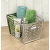 Spectrum Diversified Macklin Medium Basket Silver: Portable Metal Utility Storage, Universal Organization, 10.4" x 17.5" - 3 of 4