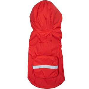 Doggie Design Packable Raincoat - Red - 1 of 4