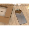 71"×32" Aluminium Arch Full Length Mirror, Living Room Mirror with Aluminum Frame, Large Standing Mirrors for Home Black - 3 of 4