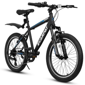 20 inch kids bike shock absorber front plug 7 speed lever transmission + fender Universal for boys and girls - 1 of 4