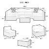 NicBex 7 Piece Outdoor PE Wicker Furniture Set with Tempered Glass Top Coffee Table,Patio Sectional Sofa Couch with 2 Pillows - 3 of 4