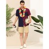 INSPIRE CHIC Men's Summer Patchwork Regular Fit Button Closure Color Block Casual Shirt - 3 of 4