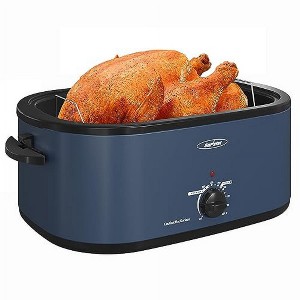 Heynemo Electric Turkey Roaster Oven with Visible Glass Lid, with Removable Pan & Rack, Stainless Steel - 1 of 4