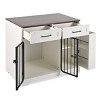 AZL1 Life Concept Pet Crates and Houses Multi Function Pet Crate Furniture Dual Security Lock System Easy Assembly, White, 37.4"*23.6"*34.6" - 3 of 4