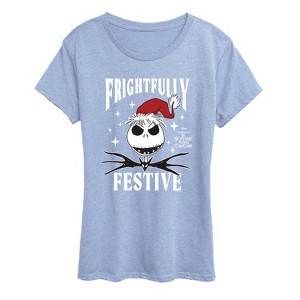 Women's - Disney - Frightfully Festive Short Sleeve Graphic T-Shirt - 1 of 3