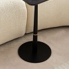 Okak Solid Wood Round Coffee Table, Mid-Century Modern Slatted Design Side Tables for Living Room & Small Spaces - 4 of 4