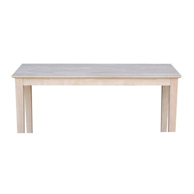 Unfinished Parawood Shaker Console Table with Storage