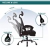 SEVOBAL Task and Office Chairs Deluxe Office Chair with Retractable Footrest, Adjustable Lumbar Support for Home and Office, Black, 27.5"*38.5"*51.7" - 4 of 4