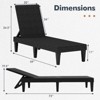 Costway 1/2 PCS Outdoor Chaise Lounger Chair 3-Position Reclining Chair with Waterproof Rattan Brown/Black - 3 of 4