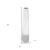 HomeRoots 32" White Faceted Geometric Tapered Ceramic Floor Vase - 3 of 4