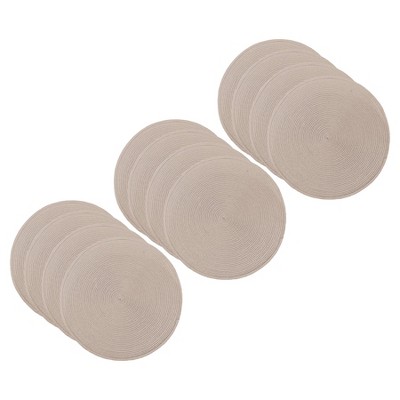 John Ritzenthaler Co. Woven Round Placemat, Set of Twelve