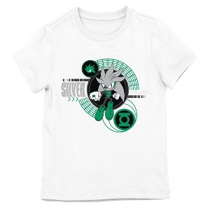 DC x Sega Silver x Green Lantern Youth Girl White Short Sleeve Tee - 1 of 2