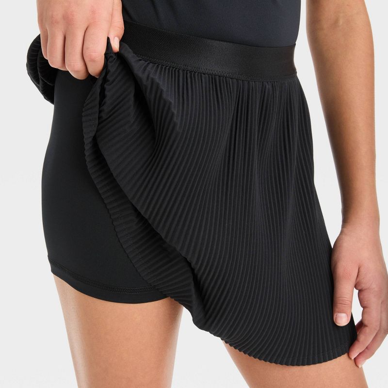 Girls' Pleated Woven Skort - All In Motion™, 4 of 5
