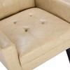 CAVINAS Modern Soft Accent Chair with Tufted Back,Upholstered Ergonomics Armchair for Living Room,PU Fabric Lounge Chair,Sofa Chair - 3 of 4