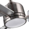 YUHAO Hushine 2-Pack 48 in. Indoor Nickel Downrod Standard Ceiling Fan with Light, Remote Included and Reversible Blades - 2 of 4