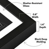 Americanflat 5x7 Picture Frame - Use as 4x6 Frame with Mat or Display 5x7 Photo Without Mat - Deep Molding Picture Frames for Tabletop or Wall - Black - 3 of 4