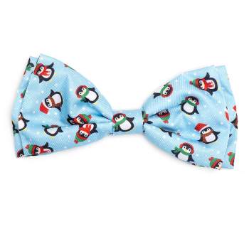 The Worthy Dog Penguins Bow Tie Accessory - Blue - S