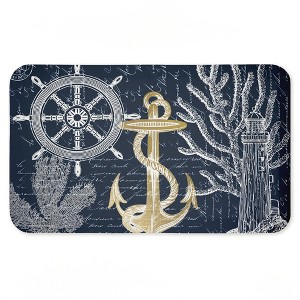 Stupell Industries Vintage Nautical Sea Letters Printed Anti-Fatigue Floor Mat, design by Kim Allen, 30"x18" - 1 of 4