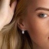 EVERLY JEWELRY |  Sterling Silver 1 5/8 CT DEW Created Moissanite-White LeverBack Earrings - 4 of 4
