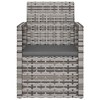 vidaXL Garden Armchair Grey PE rattan, Powder-Coated Steel - 4 of 4
