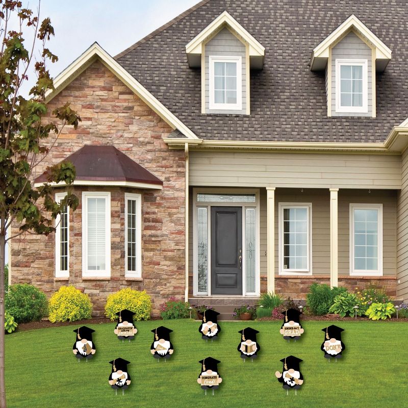 Big Dot of Happiness Grad Gnomes Lawn Decorations - 10 Piece, 2 of 9