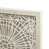 Henna Framed Medallion Rice Paper Shadow Box Wall Decor Off-White - Ink+Ivy: Modern Geometric Relief Sculpture, Polystyrene Frame - 4 of 4