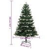 vidaXL Artificial Hinged Christmas Tree with Flocked Snow - 70.9" Lifelike PE Tips, Sturdy Metal Stand - 4 of 4