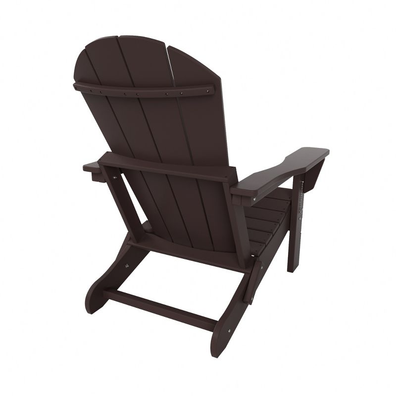 WestinTrends Malibu HDPE Outdoor Patio Folding Poly Adirondack Chair, 5 of 10