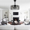 Bella Depot 19" Black Caged Ceiling Fan with Light and Remote 6-speed Reversible Fan for Bedroom Living Room - 4 of 4