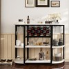 Aheaplus 47" Storage Wine Bottle & Glass Rack - 2 of 4