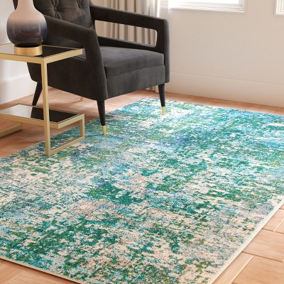 Elysian Gray 59" Round Hand-Knotted Easy Care Area Rug