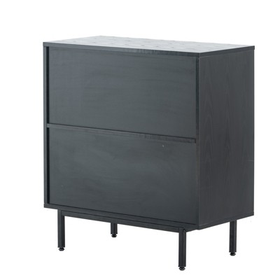 Sideboard Buffet Cabinet Kitchen Accent Storage Cabinet With Rattan Doors For Dining Room Living Room