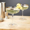 Twine Copper Rim Crystal Coupe Glasses, Electroplated Copper Rim - Set of 2, 10oz - 2 of 4