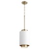 Quorum Lighting 1 - Light Pendant in  Studio White/Aged Brass - 2 of 2