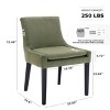 Modern Dining Chairs Set of 2,Fabric Upholstered Dining Room Side Chairs,Living Room Furniture,Wooden Restaurant Kitchen Chairs-Cuddlewood - 4 of 4