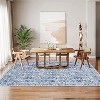 Washable Area Rugs Oriental Distressed Carpet with Non-Slip Backing, Traditional Floral Area Rug, Soft Vintage Printed Home Decor for Living Room - 3 of 4