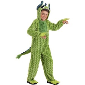 HalloweenCostumes.com Little Green Monster Costume for Kid's - 1 of 4