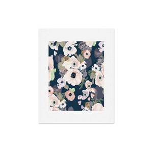 Khristian A Howell Une Femme In Blue Art Print 16" x 20" - Deny Designs: Modern Botanical Wall Decor, Digital Artwork - 1 of 3