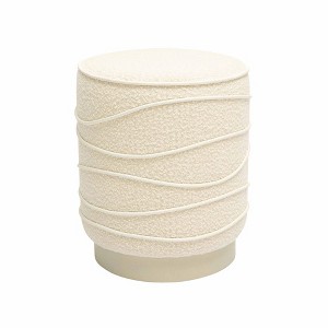 TOV Furniture Nero Boucle Upholstered Round Ottoman - 1 of 4